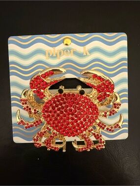 Piper K Bling Crab Hair Clip. NWT